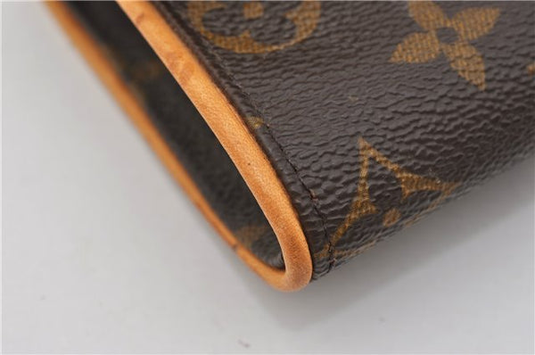 Authentic Louis Vuitton Monogram Pochette Twin PM Shoulder Bag M51854 LV 0021F