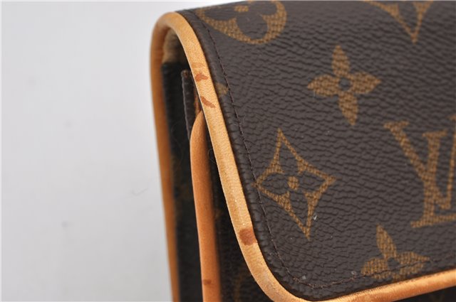 Authentic Louis Vuitton Monogram Pochette Twin PM Shoulder Bag M51854 LV 0021F