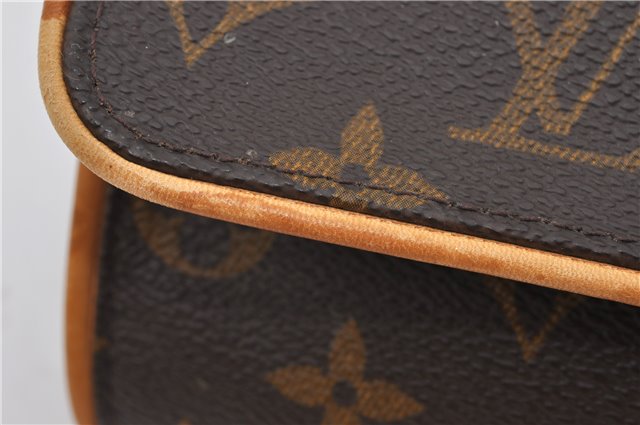 Authentic Louis Vuitton Monogram Pochette Twin PM Shoulder Bag M51854 LV 0021F