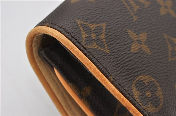 Authentic Louis Vuitton Monogram Pochette Twin PM Shoulder Bag M51854 LV 0021F