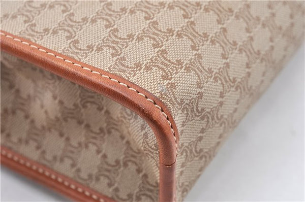 Authentic CELINE Macadam Blason Pattern Clutch Hand Bag PVC Leather Beige 0021G