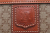 Authentic CELINE Macadam Blason Pattern Clutch Hand Bag PVC Leather Beige 0021G