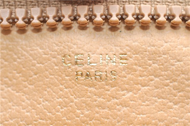 Authentic CELINE Macadam Blason Pattern Clutch Hand Bag PVC Leather Beige 0021G