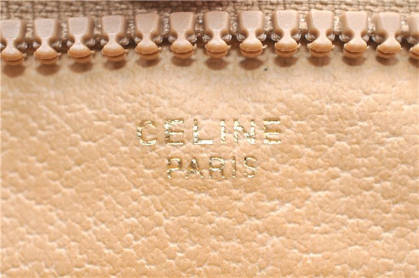 Authentic CELINE Macadam Blason Pattern Clutch Hand Bag PVC Leather Beige 0021G