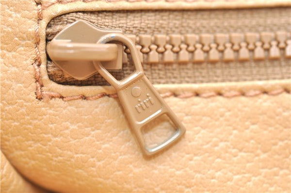 Authentic CELINE Macadam Blason Pattern Clutch Hand Bag PVC Leather Beige 0021G