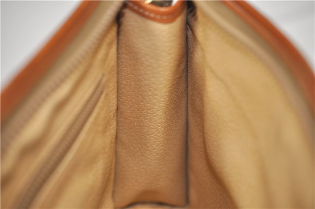 Authentic CELINE Macadam Blason Pattern Clutch Hand Bag PVC Leather Beige 0021G