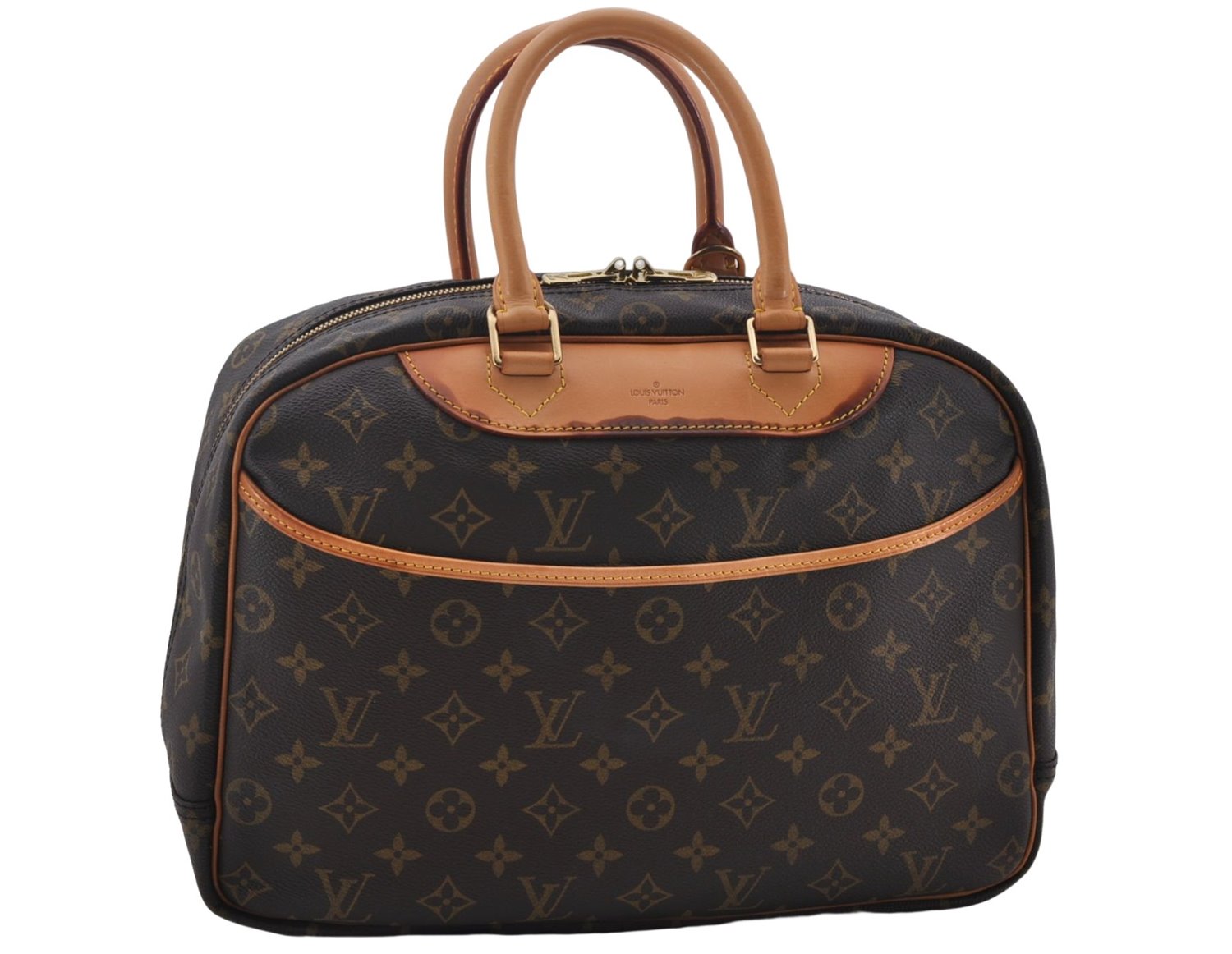 Authentic Louis Vuitton Monogram Trouville Hand Bag Purse M42228 LV 0022E