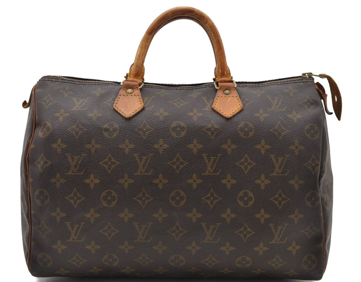 Authentic Louis Vuitton Monogram Speedy 35 Hand Bag M41524 LV 0023D