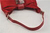 Authentic FENDI Shoulder Hand Bag Purse Suede Leather Red 0023E