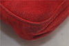 Authentic FENDI Shoulder Hand Bag Purse Suede Leather Red 0023E