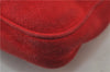 Authentic FENDI Shoulder Hand Bag Purse Suede Leather Red 0023E