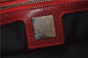 Authentic FENDI Shoulder Hand Bag Purse Suede Leather Red 0023E