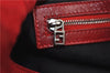 Authentic FENDI Shoulder Hand Bag Purse Suede Leather Red 0023E