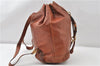 Authentic GUCCI Vintage Bamboo Backpack Purse Leather Brown Junk 0023G