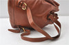 Authentic GUCCI Vintage Bamboo Backpack Purse Leather Brown Junk 0023G