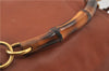 Authentic GUCCI Vintage Bamboo Backpack Purse Leather Brown Junk 0023G