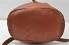 Authentic GUCCI Vintage Bamboo Backpack Purse Leather Brown Junk 0023G