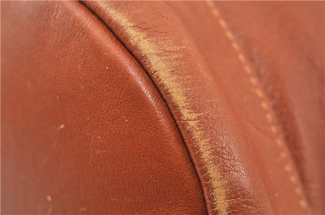 Authentic GUCCI Vintage Bamboo Backpack Purse Leather Brown Junk 0023G