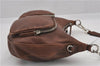 Authentic PRADA Leather Nappa Vintage Shoulder Cross Body Bag Brown 0024G