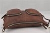 Authentic PRADA Leather Nappa Vintage Shoulder Cross Body Bag Brown 0024G
