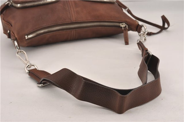 Authentic PRADA Leather Nappa Vintage Shoulder Cross Body Bag Brown 0024G