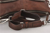 Authentic PRADA Leather Nappa Vintage Shoulder Cross Body Bag Brown 0024G