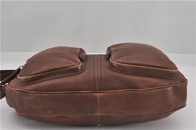 Authentic PRADA Leather Nappa Vintage Shoulder Cross Body Bag Brown 0024G