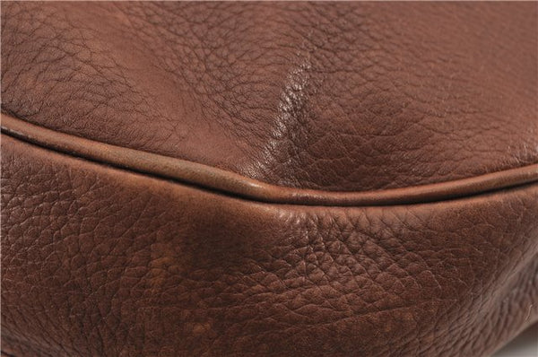 Authentic PRADA Leather Nappa Vintage Shoulder Cross Body Bag Brown 0024G