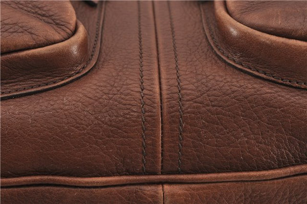 Authentic PRADA Leather Nappa Vintage Shoulder Cross Body Bag Brown 0024G
