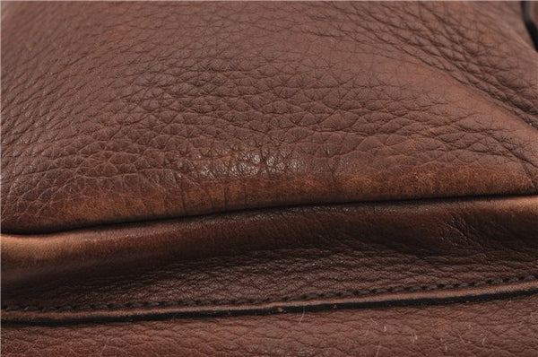 Authentic PRADA Leather Nappa Vintage Shoulder Cross Body Bag Brown 0024G