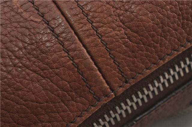 Authentic PRADA Leather Nappa Vintage Shoulder Cross Body Bag Brown 0024G