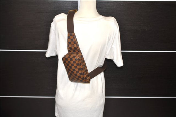 Authentic Louis Vuitton Damier Geronimos Waist Body Bag N51994 LV 0025E