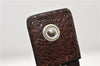 Authentic Salvatore Ferragamo Clutch Hand Bag Purse Leather Brown SF 0025G
