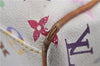 Auth Louis Vuitton Multicolor Aurelia MM White Shoulder Tote Bag M40094 LV 0026E