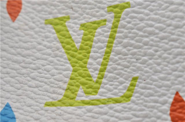 Auth Louis Vuitton Multicolor Aurelia MM White Shoulder Tote Bag M40094 LV 0026E