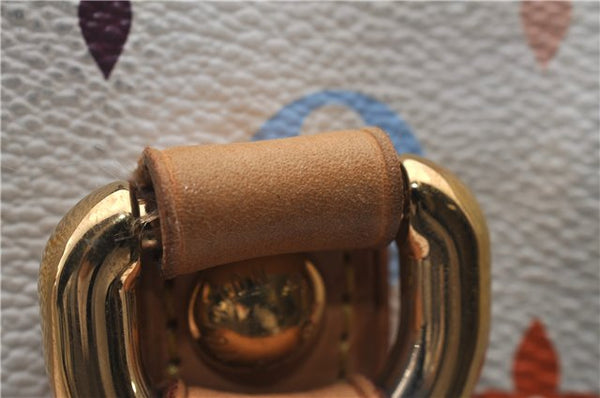 Auth Louis Vuitton Multicolor Aurelia MM White Shoulder Tote Bag M40094 LV 0026E