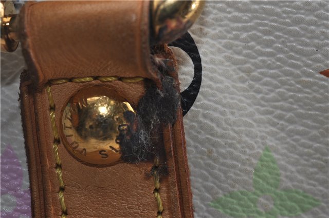 Auth Louis Vuitton Multicolor Aurelia MM White Shoulder Tote Bag M40094 LV 0026E