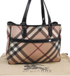 Authentic BURBERRY Nova Check PVC Enamel Shoulder Hand Bag Beige 0026G