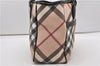 Authentic BURBERRY Nova Check PVC Enamel Shoulder Hand Bag Beige 0026G