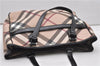 Authentic BURBERRY Nova Check PVC Enamel Shoulder Hand Bag Beige 0026G