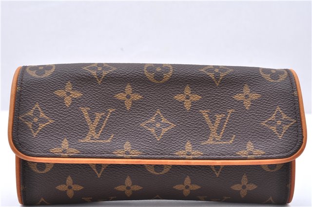Authentic Louis Vuitton Monogram Pochette Twin PM Shoulder Bag M51854 LV 0027E