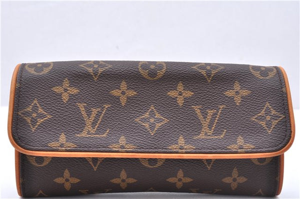 Authentic Louis Vuitton Monogram Pochette Twin PM Shoulder Bag M51854 LV 0027E