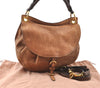 Authentic MIU MIU Vintage Leather 2Way Shoulder Hand Bag Purse Brown 0027G