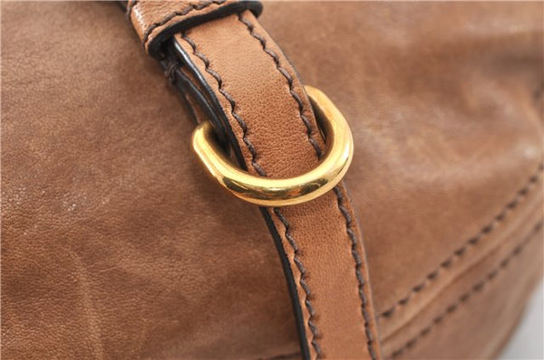 Authentic MIU MIU Vintage Leather 2Way Shoulder Hand Bag Purse Brown 0027G