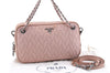 Authentic PRADA Quilting Nylon Leather 2Way Hand Shoulder Bag Purse Pink 0028E