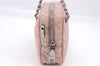 Authentic PRADA Quilting Nylon Leather 2Way Hand Shoulder Bag Purse Pink 0028E