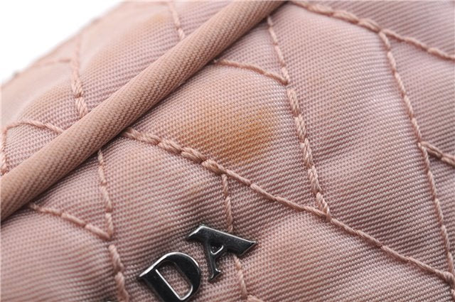 Authentic PRADA Quilting Nylon Leather 2Way Hand Shoulder Bag Purse Pink 0028E