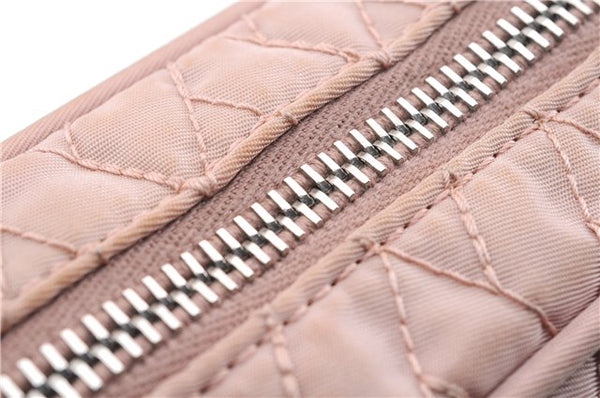 Authentic PRADA Quilting Nylon Leather 2Way Hand Shoulder Bag Purse Pink 0028E