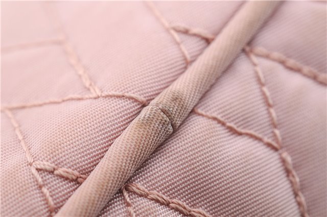 Authentic PRADA Quilting Nylon Leather 2Way Hand Shoulder Bag Purse Pink 0028E