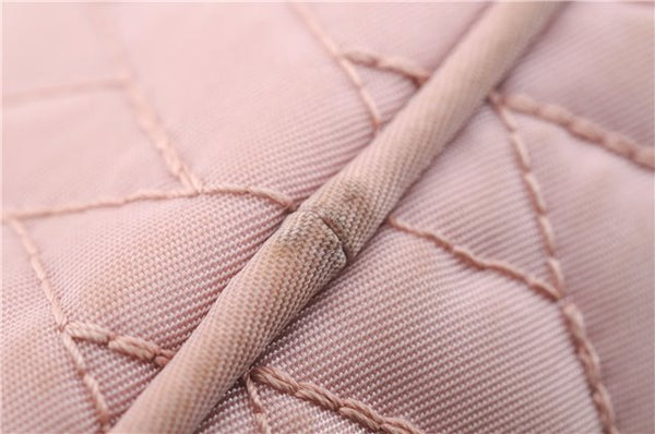Authentic PRADA Quilting Nylon Leather 2Way Hand Shoulder Bag Purse Pink 0028E
